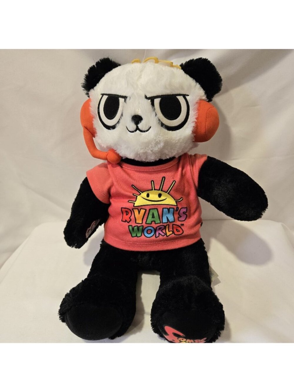Build A Bear BAB Combo Panda Ryan’s World 16” Stuffed Plush With Shirt & Sound